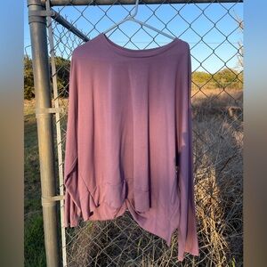 Old Navy Women's Long-Sleeve Relaxed Top in Mauve